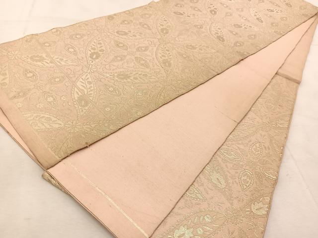 平和屋着物◎六通柄　本袋帯　ペイズリー柄　金糸　正絹　逸品　BAAU9212yc