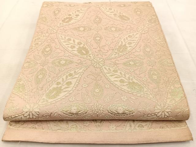 平和屋着物◎六通柄　本袋帯　ペイズリー柄　金糸　正絹　逸品　BAAU9212yc