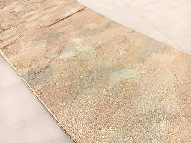 平和屋着物◎六通柄袋帯 破れ色紙文 天平綾織 金銀糸 正絹 逸品 BAAU9320yc