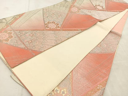 平和屋着物◎西陣　六通柄袋帯　唐織　正倉院花文　金銀糸　正絹　逸品　BAAU9368yc