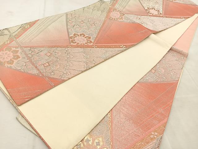 平和屋着物◎西陣　六通柄袋帯　唐織　正倉院花文　金銀糸　正絹　逸品　BAAU9368yc