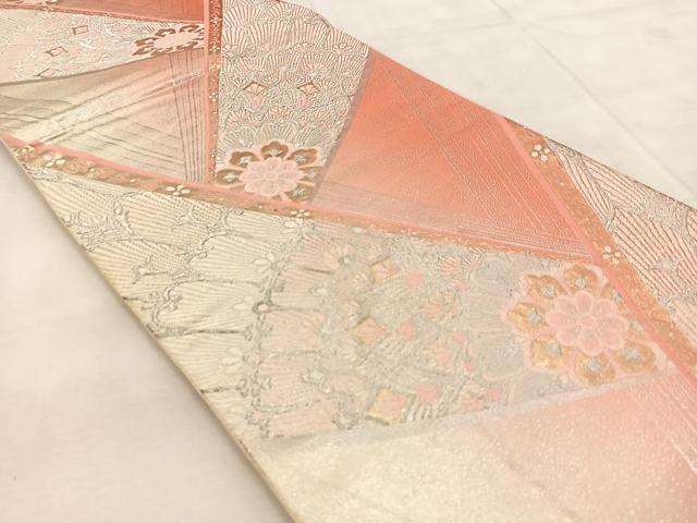 平和屋着物◎西陣　六通柄袋帯　唐織　正倉院花文　金銀糸　正絹　逸品　BAAU9368yc
