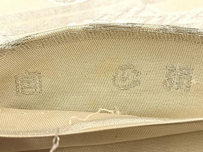 平和屋着物◎六通柄　本袋帯　唐草文　銀糸　正絹　逸品　BAAU9409yc