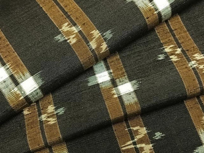 平和屋着物▽上質な紬 単衣 琉球絣 正絹 逸品 AABB2197fy