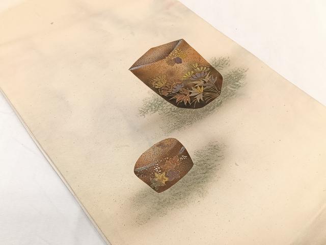平和屋着物◎太鼓袋帯 作家物 陶器文 金銀彩 正絹 逸品 CAAY3911xi