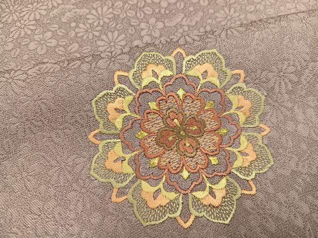 平和屋着物●訪問着　刺繍　鳳凰花文　正絹　逸品　AABB4386ph