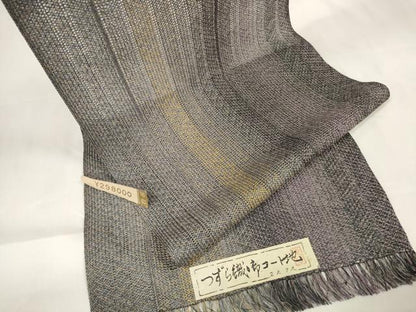 平和屋着物▽羽織・コート 反物 羽尺 スリーシーズン 春夏秋 つづら織 間道 上代29万 逸品 未使用 DAAW7431zzz