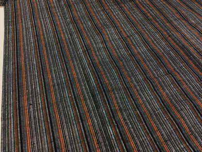 平和屋着物▽上質な紬 単衣 縞 やまと誂製 正絹 逸品 AABB4502jh