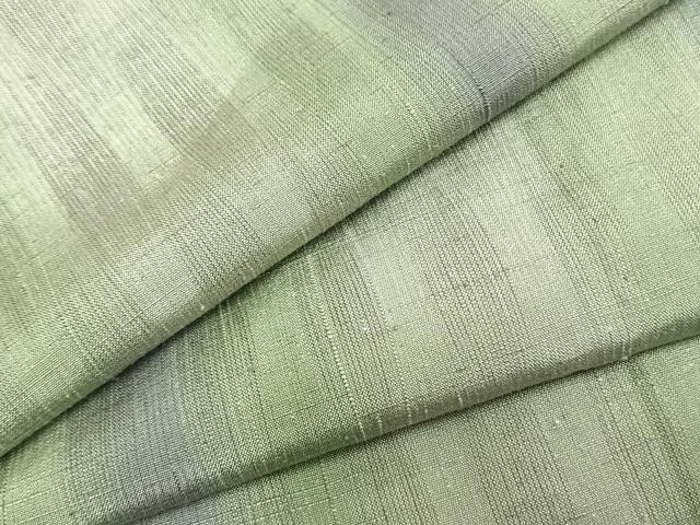 平和屋着物▽上質な紬 単衣 間道 正絹 逸品 AABB2265fy