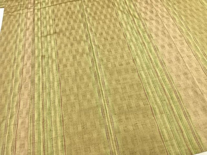 平和屋着物▽上質な紬 単衣 立涌文 正絹 逸品 AABB2253fy