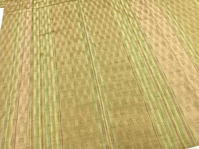 平和屋着物▽上質な紬 単衣 立涌文 正絹 逸品 AABB2253fy