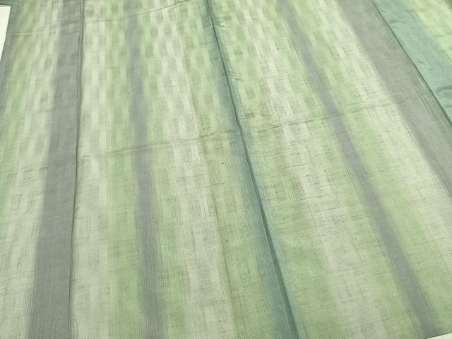 平和屋着物▽上質な紬 単衣 間道 正絹 逸品 AABB2265fy