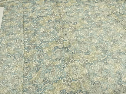 平和屋着物▽上質な小紋 単衣 お召地 花唐草文 正絹 逸品 AABB2270fy