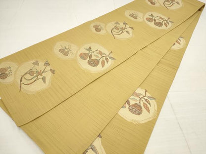 平和屋着物◎全通柄袋帯　成り物　正絹　逸品　AABB4593wj