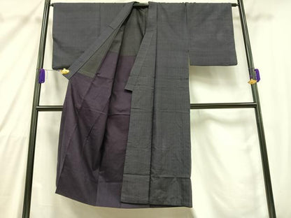 平和屋着物■男性　紬　縞　正絹　逸品　AABB1898mf