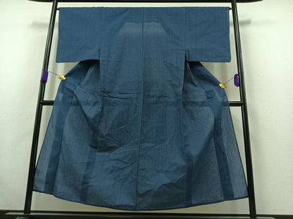 平和屋着物▽男性 紬 単衣 変わり市松文様 AABB5235jh