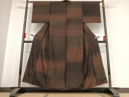平和屋着物●上質な小紋 霞文 暈し染め 正絹 逸品 未使用 AABB0278zg
