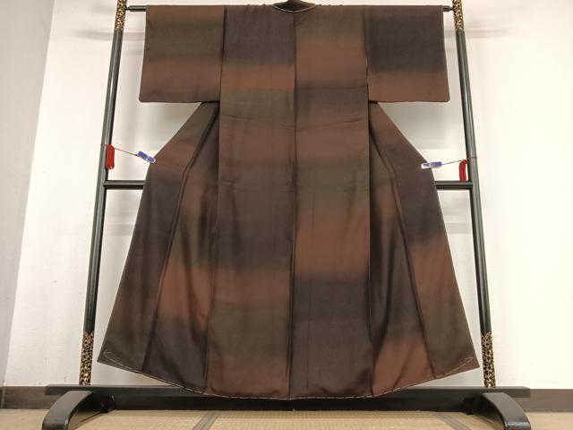 平和屋着物●上質な小紋 霞文 暈し染め 正絹 逸品 未使用 AABB0278zg