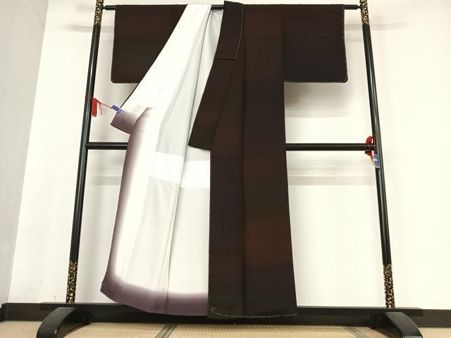 平和屋着物●上質な小紋 霞文 暈し染め 正絹 逸品 未使用 AABB0278zg