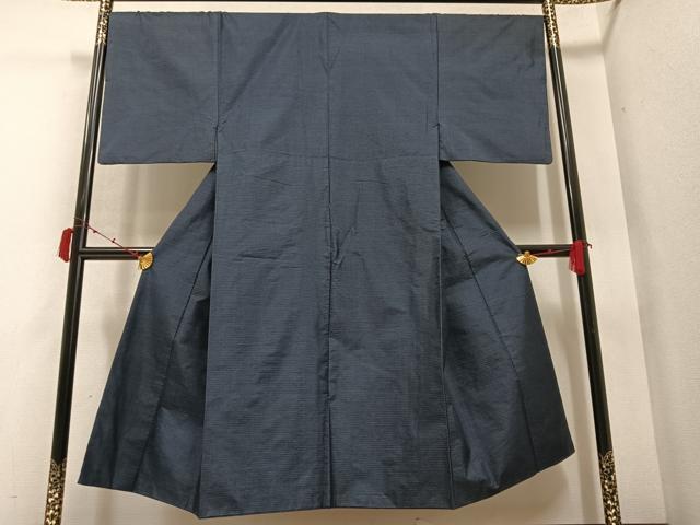 平和屋着物●男性 本場大島紬 アンサンブル 格子 正絹 逸品 AABB5138ph