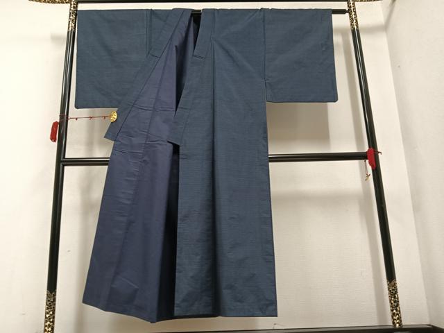 平和屋着物●男性 本場大島紬 アンサンブル 格子 正絹 逸品 AABB5138ph