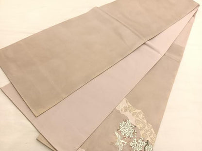 平和屋着物◎太鼓柄袋帯 唐織 白鷺 流水風景文 金糸 正絹 逸品 BAAV3456hv