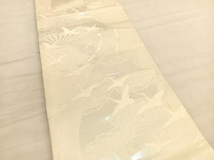 平和屋着物◎両面　六通柄袋帯　唐織　鳳凰花文　金銀糸　正絹　逸品　BAAV3691hv