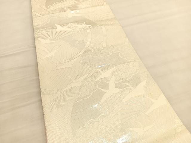 平和屋着物◎両面　六通柄袋帯　唐織　鳳凰花文　金銀糸　正絹　逸品　BAAV3691hv