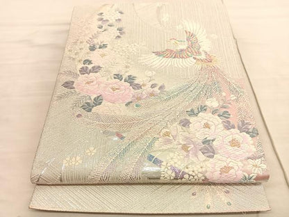 平和屋着物◎両面　六通柄袋帯　唐織　鳳凰花文　金銀糸　正絹　逸品　BAAV3691hv