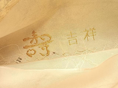 平和屋着物◎西陣　六通柄袋帯　唐織　寿　吉祥　几帳有職文　金糸　正絹　逸品　BAAV3760hv