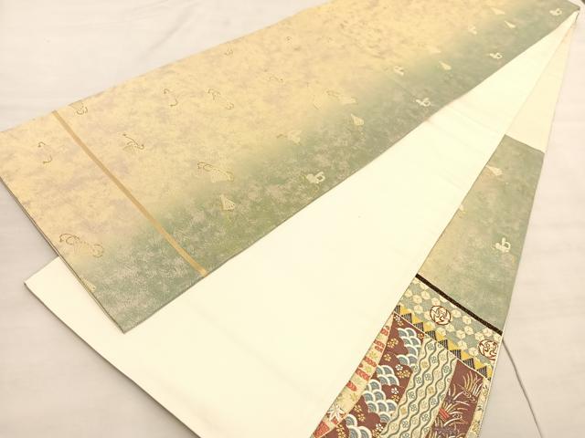 平和屋着物◎西陣　六通柄袋帯　唐織　寿　吉祥　几帳有職文　金糸　正絹　逸品　BAAV3760hv