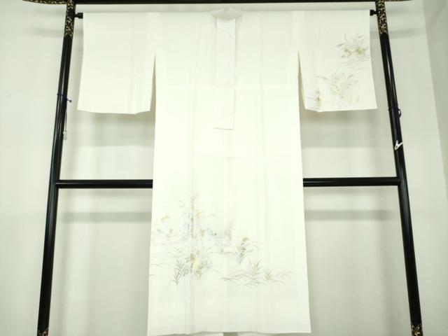 平和屋着物●上質な長襦袢　袷　流水秋草文　金銀彩　正絹　逸品　DAAX4657ps