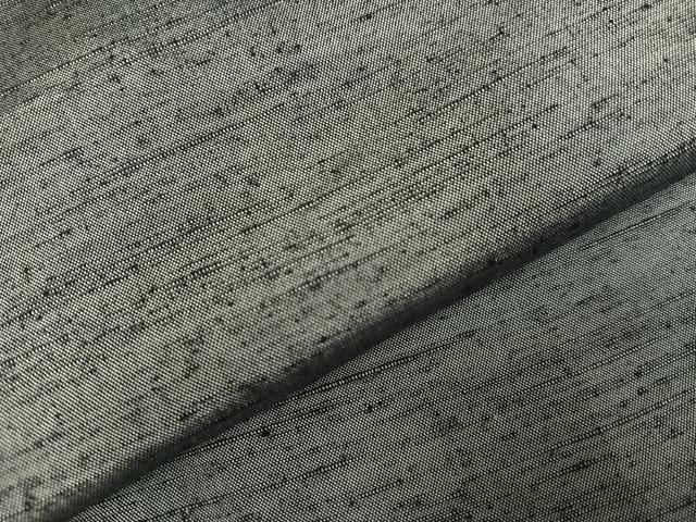 平和屋着物●男性　紬　アンサンブル　色無地　灰汁色　正絹　逸品　AABB6275ph