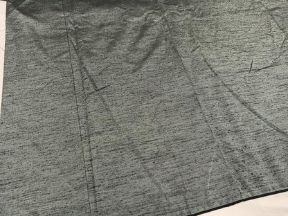 平和屋着物●男性　紬　アンサンブル　色無地　灰汁色　正絹　逸品　AABB6275ph