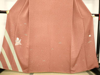 平和屋着物●友禅作家の巨匠 浅井青仁 訪問着 童子 金彩 正絹 逸品 AABB4409ck