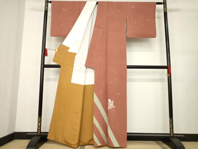 平和屋着物●友禅作家の巨匠 浅井青仁 訪問着 童子 金彩 正絹 逸品 AABB4409ck