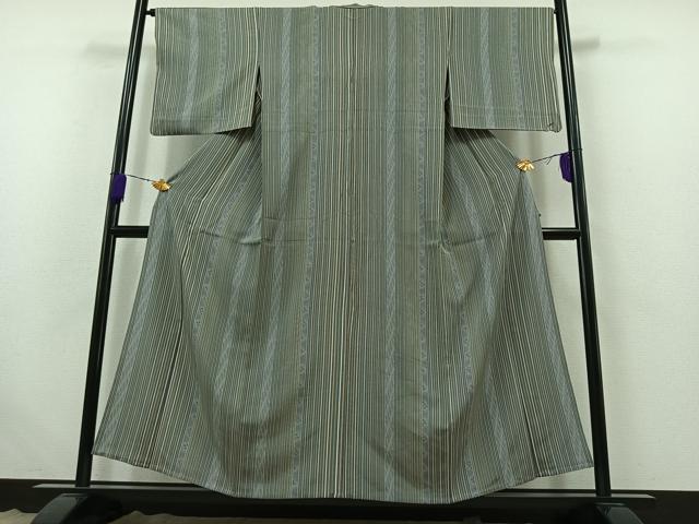 平和屋着物▽上質な小紋 単衣 花間道 正絹 逸品 AABB6232jh