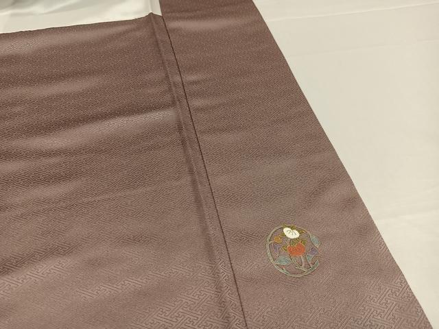 平和屋着物●友禅作家の巨匠　浅井青仁　色留訪問着　草花文　金彩　正絹　逸品　AABB7213ph