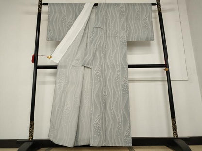 平和屋着物＊夏物 小紋 絽 舞蝶文 正絹 逸品 AABB5934st