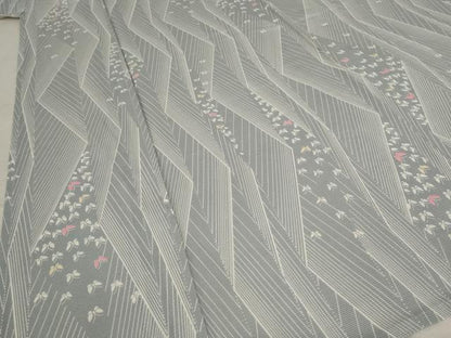 平和屋着物＊夏物 小紋 絽 舞蝶文 正絹 逸品 AABB5934st