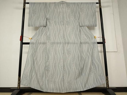 平和屋着物＊夏物 小紋 絽 舞蝶文 正絹 逸品 AABB5934st