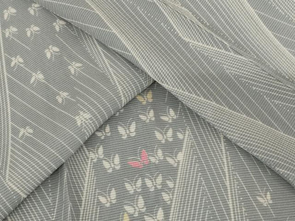 平和屋着物＊夏物 小紋 絽 舞蝶文 正絹 逸品 AABB5934st