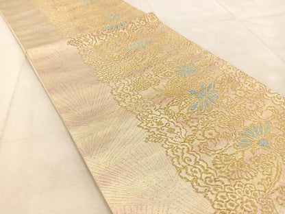 平和屋着物◎六通柄袋帯　更紗　金銀糸　引箔　三越扱い　正絹　逸品　BAAU9700yc