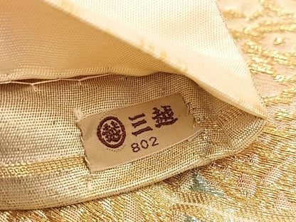 平和屋着物◎六通柄袋帯　更紗　金銀糸　引箔　三越扱い　正絹　逸品　BAAU9700yc