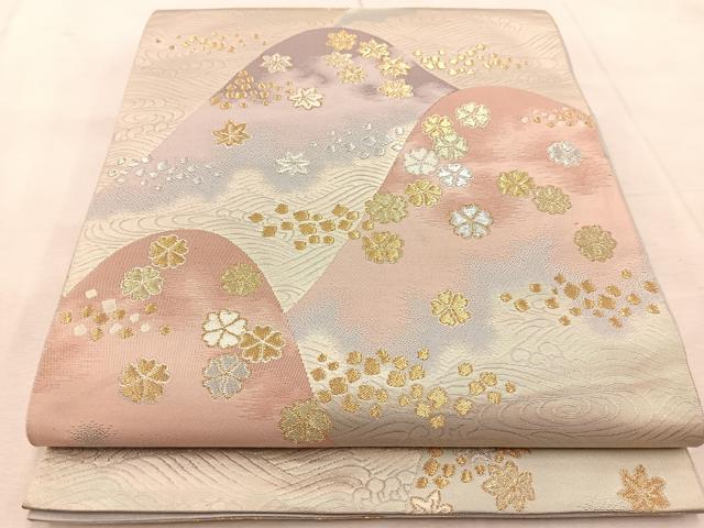 平和屋着物◎六通柄袋帯　歌仙　金銀糸　正絹　逸品　BAAU9731yc