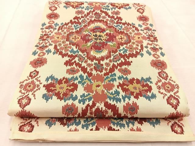 平和屋着物◎六通柄袋帯　正倉院花文　正絹　逸品　BAAU9723yc