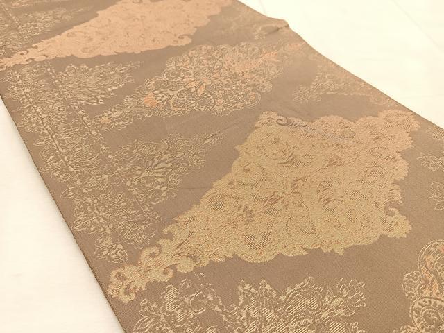 平和屋着物◎六通柄 本袋帯 宝相華 金糸 正絹 逸品 BAAU9797yc