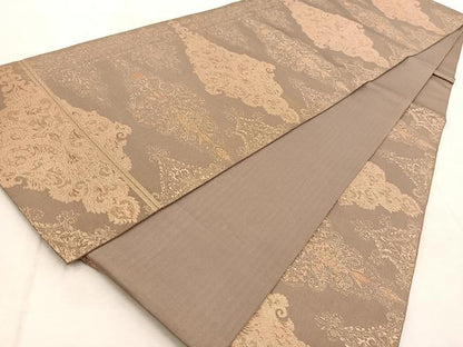 平和屋着物◎六通柄 本袋帯 宝相華 金糸 正絹 逸品 BAAU9797yc