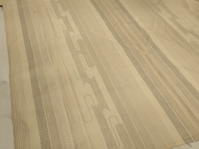 平和屋着物＊夏物　結城紬　夏結城　100亀甲　壺垂れ文様　正絹　逸品　AABB6799jd