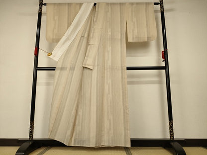 平和屋着物＊夏物　結城紬　夏結城　100亀甲　壺垂れ文様　正絹　逸品　AABB6799jd